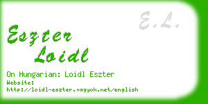 eszter loidl business card